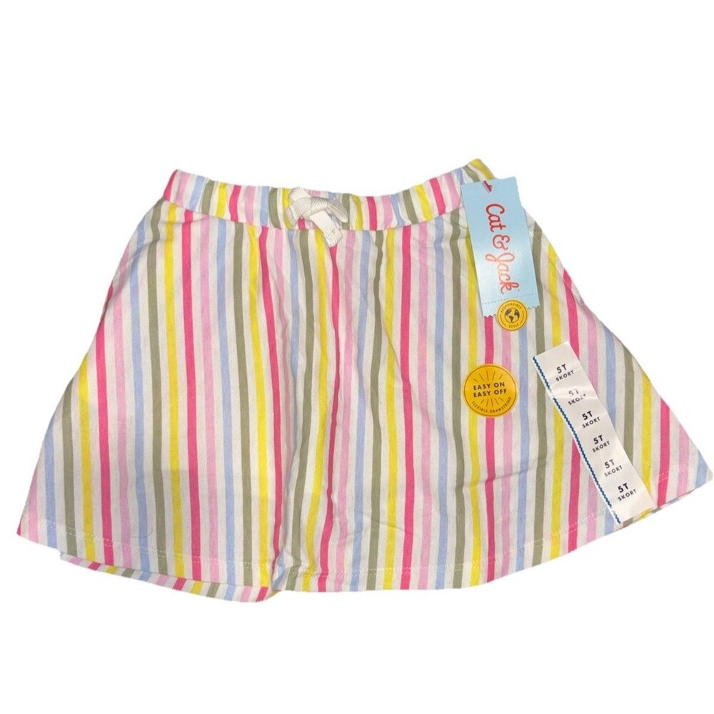 Cat & Jack 5T Girls Summer Clothing Lot 8pcs NWT Shorts Skirt Skort Tops - Picture 3 of 12